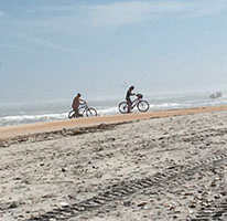 bikes on a beach